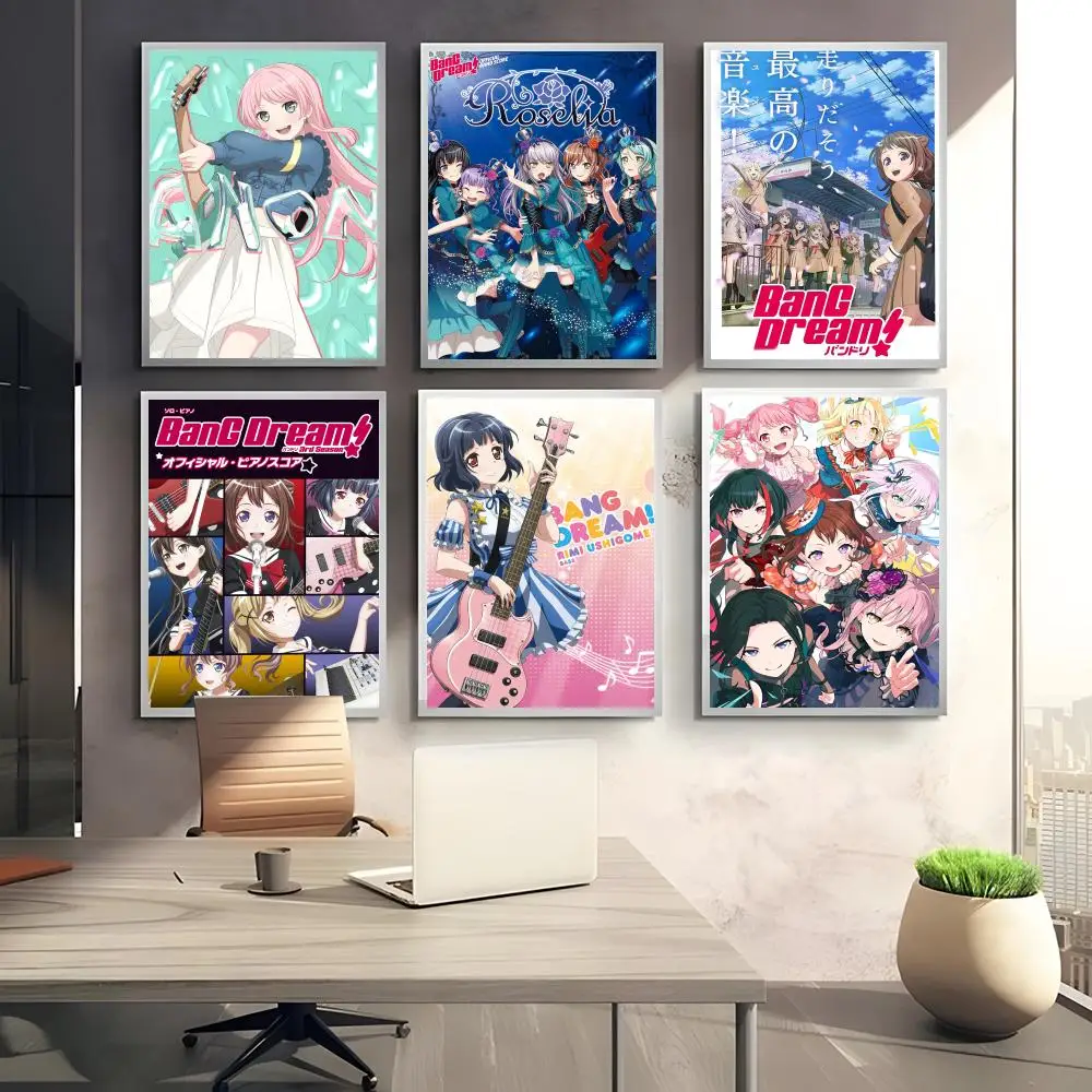 BanG Dream It MyGO Anime Poster HD art sticky wall waterproof home bedroom bar aesthetic decoration