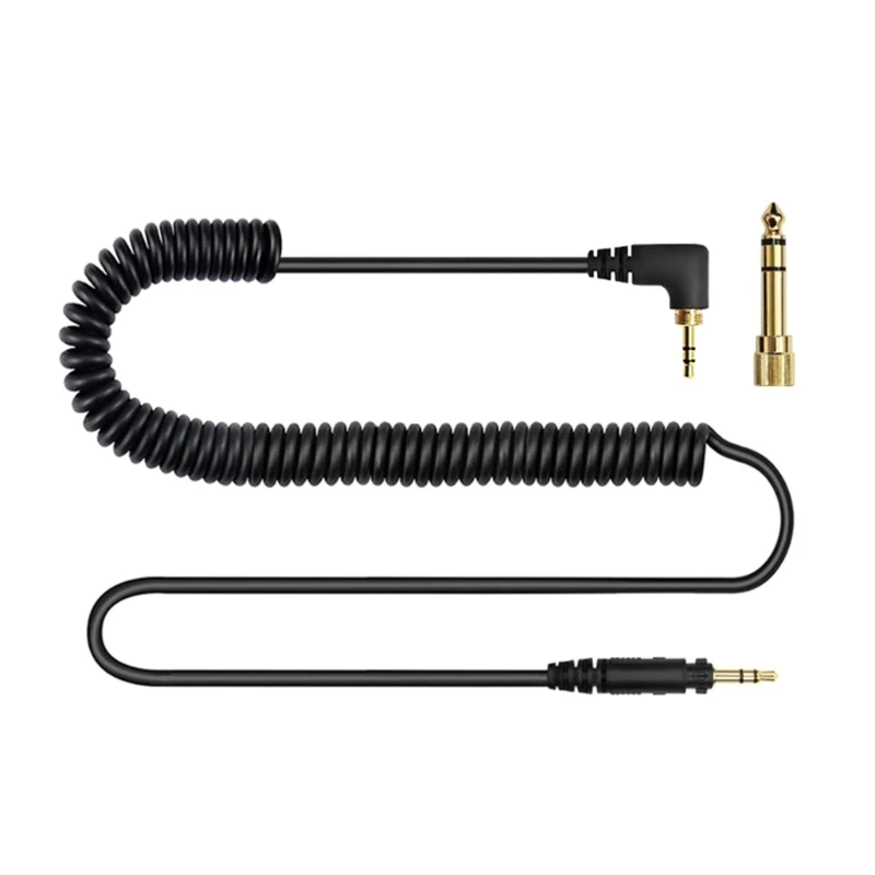 

Stretchable Headset Cable for EAH DJ1200 Headphones with 6.35mm Adapter - Adjustable Length Audio Cable for DJ Equipment