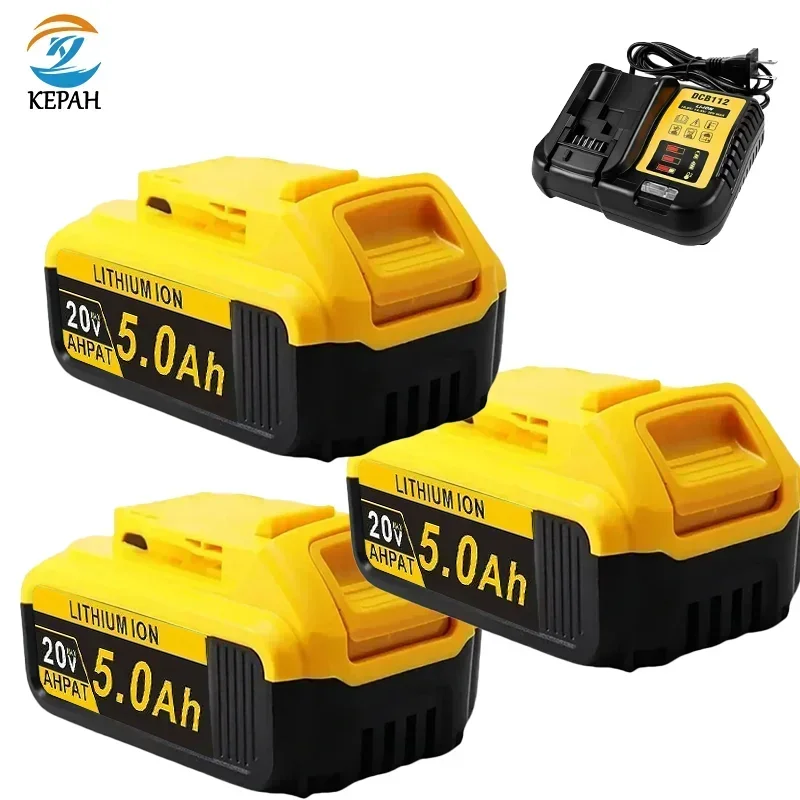 New 100% Original 5000mAh 20V for Dewalt Power Tool Battery DCB206 20V 5.0Ah Battery DCB206 20V Battery DCB205 DCB200