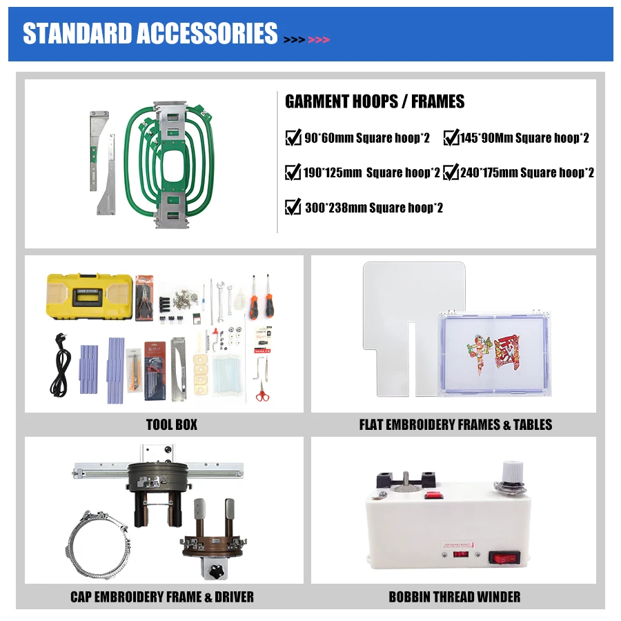 Multi-function computerized single head home use domestic embroidery machine