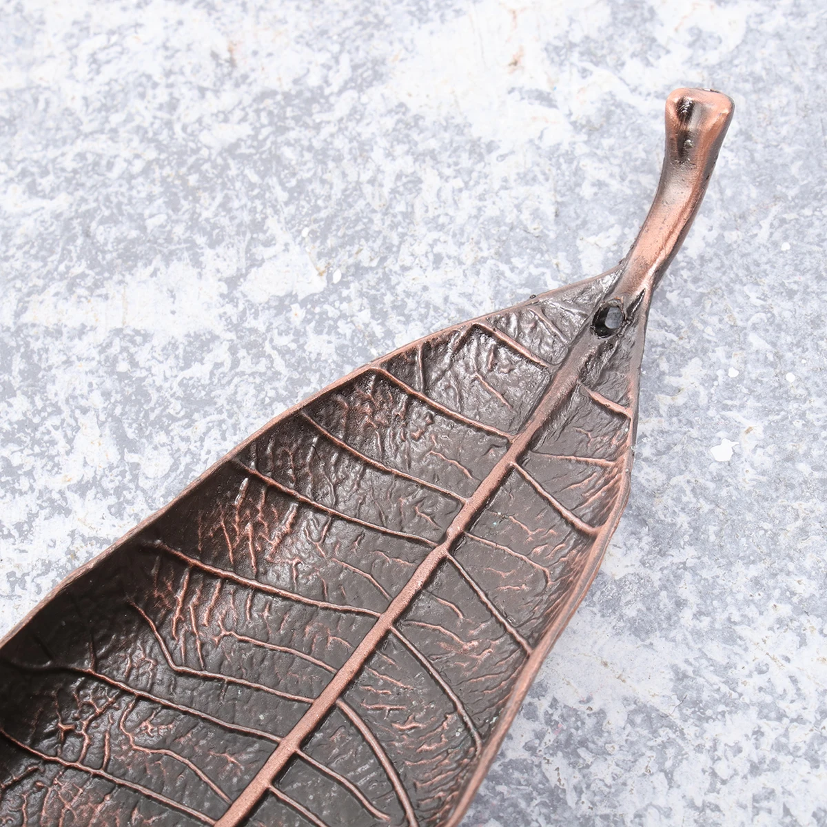 

Incense Burner Alloy Leaf Shape Red Bronze Holder Tray Handmade Home Yoga Meditation Incense Stick Cones