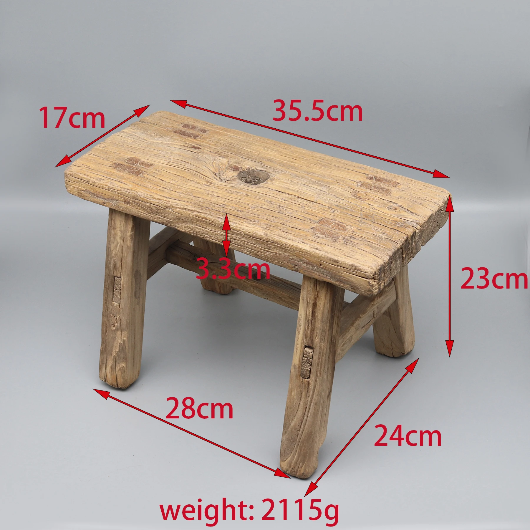 Unique Heavy Stool from Shandong, Little Functional Bathroom Bench