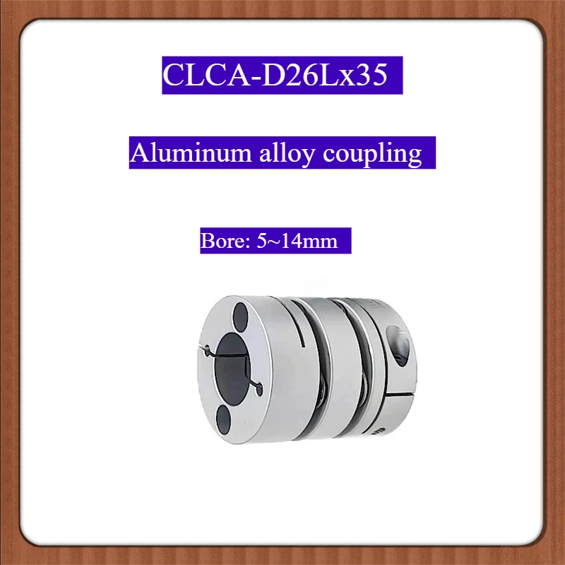 

Эластичная муфта из алюминиевого сплава CLCA-D26Lx35 с двойной диафрагмой для подключения шагового/сервомотора, 26мм*35мм, диаметр отверстия: 5~14мм