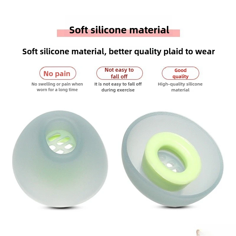 

Soft Secure Fit Silicone Ear Tips For OnePlus Buds Ace2 - 3 Sizes (S/M/L) with Noise Isolation Replacement Ear Covers