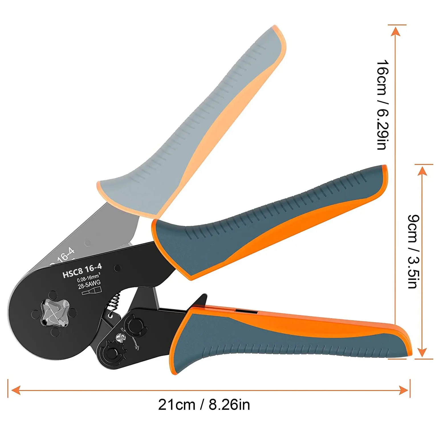 HSC8 16-4 strumento di crimpatura con ghiera a filo pinza a crimpare a ganasce quadrate AWG28-5 terminali autoregolanti clamp per manicotti terminali per cavi