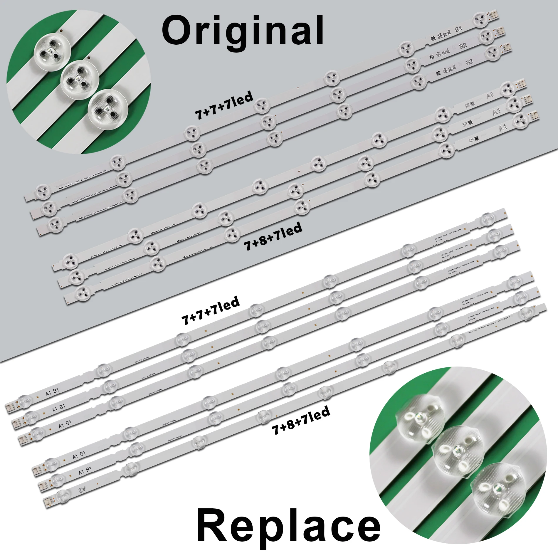 5/10/20/60kits LED Backlight Strip For 32