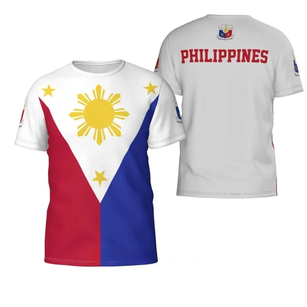 2024 Philippine flag 3D printed T-shirt clothes Men women top football fan gift