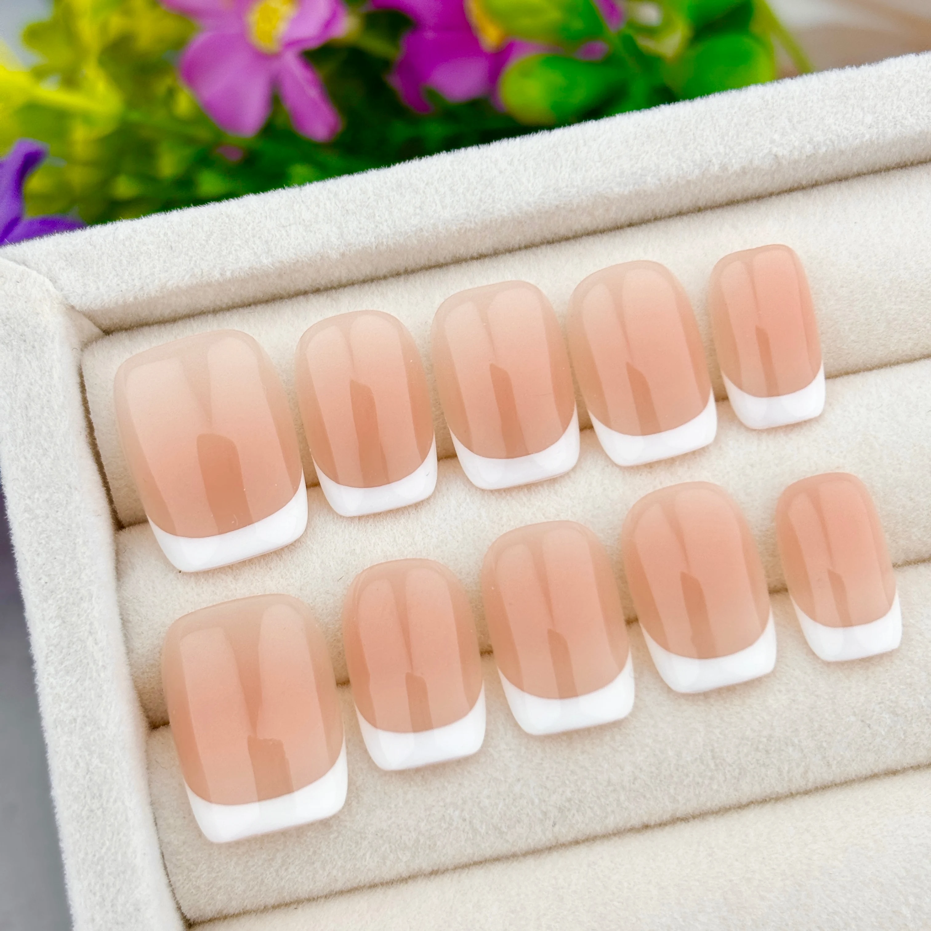 Nail Art Natural Simple - 10 Pieces of Pure Handmade Wearable