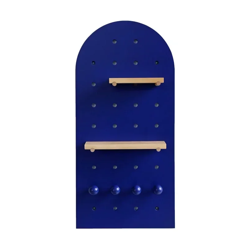 

Home Klein blue wooden hole board arched wall hanging model room art decoration wall display