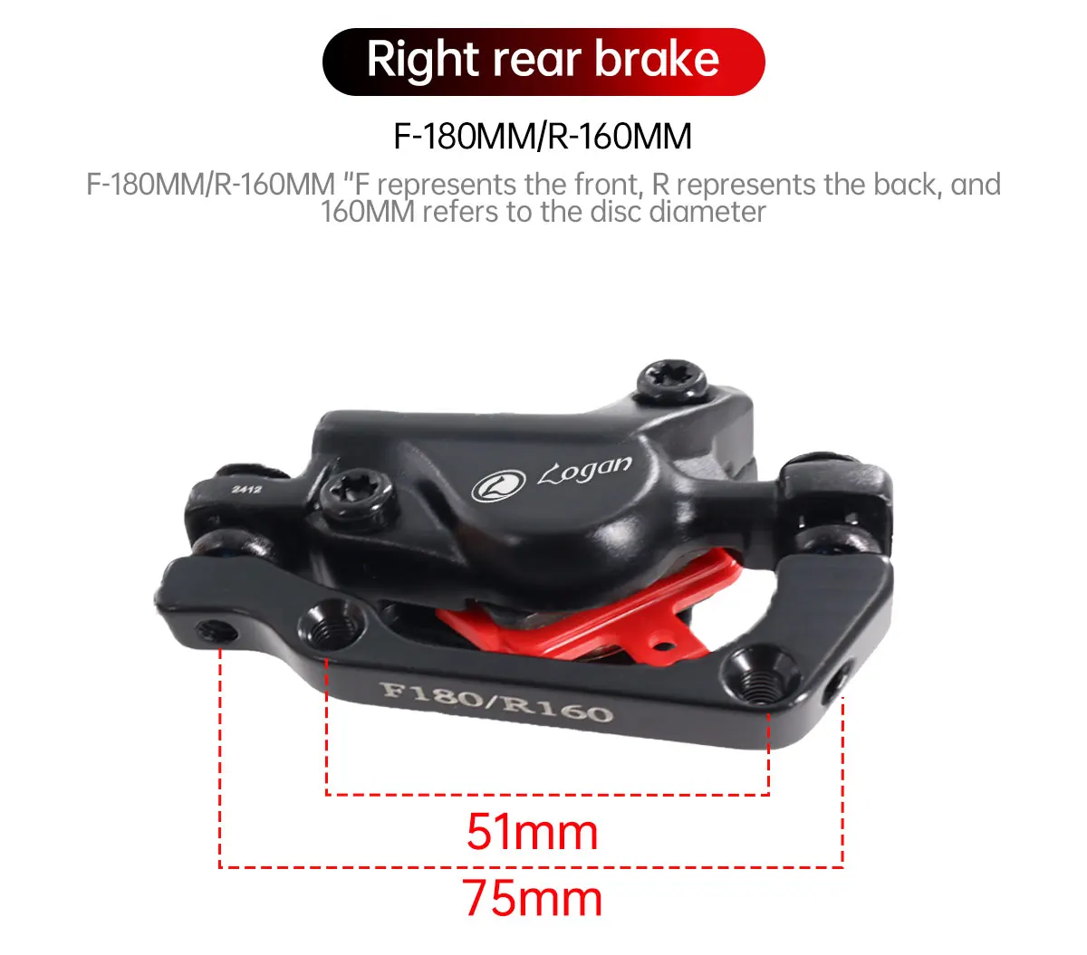 TESNO M500 2-Piston MTB Hydraulic Disc Brake Set Aluminum Alloy Front And Rear Bicycle Brakes with Silicone Protective Covers