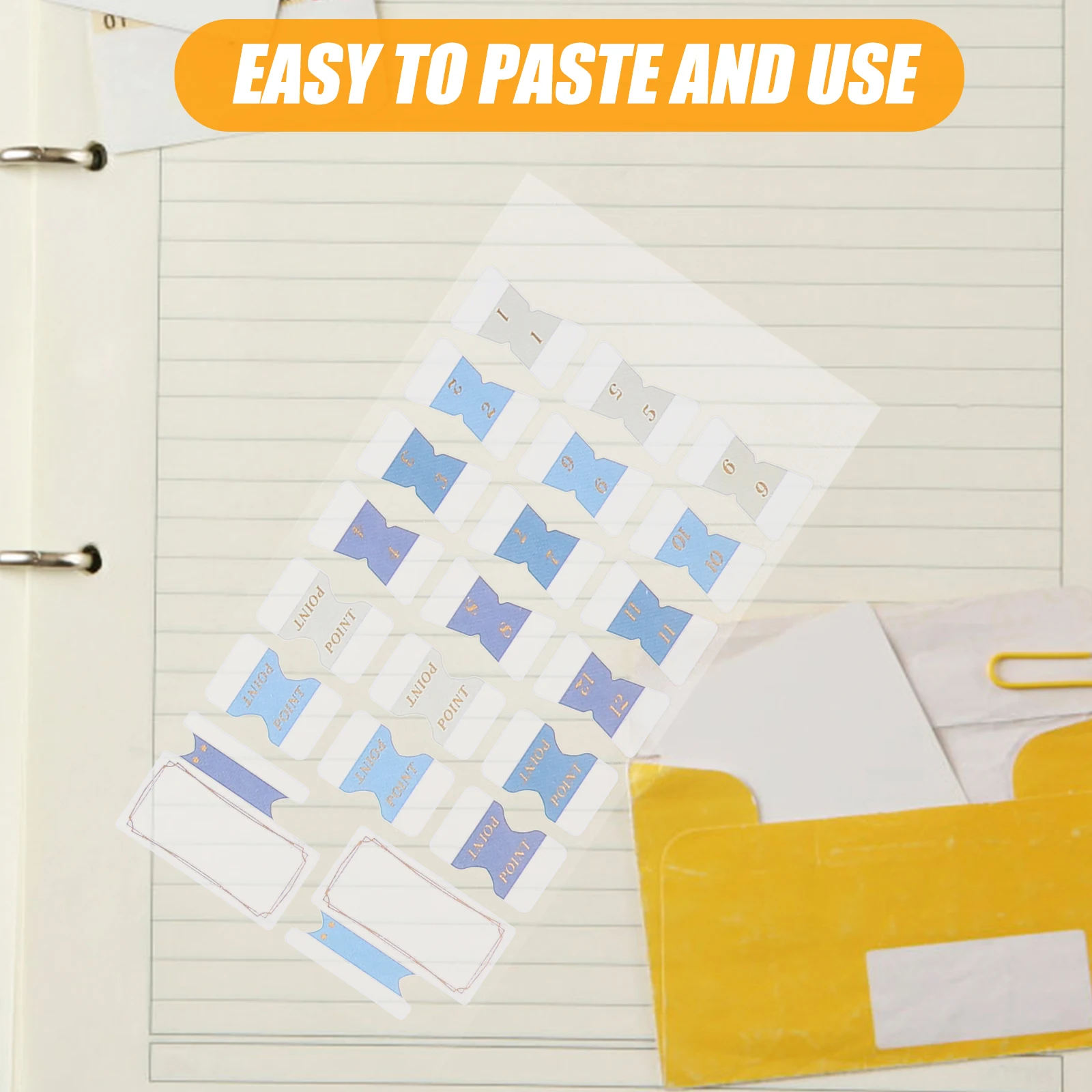 

6 Sheets Self-Adhesive Sticky Tabs Colorful Book Page Markers Practical for Home School Office Use Safe Long-Term