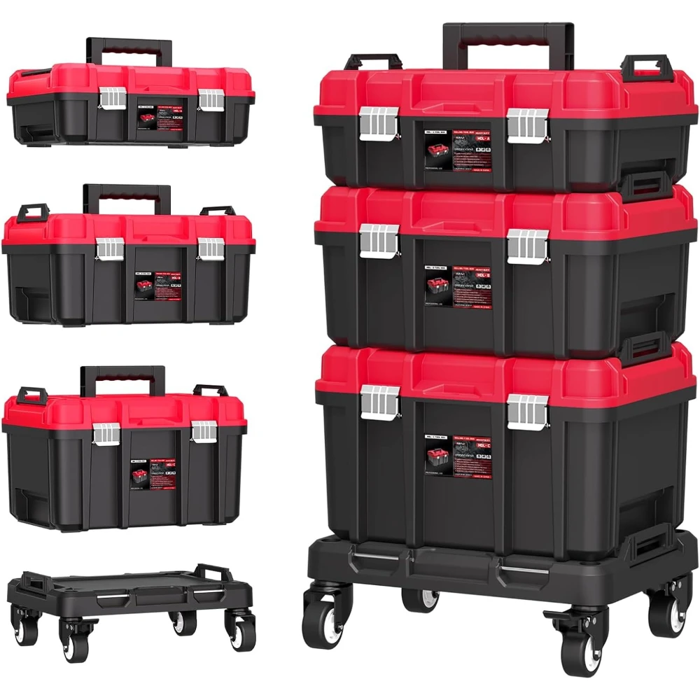 

Трехуровневый складной ящик для инструментов на колесах, система хранения и организации инструментов с возможностью соединения