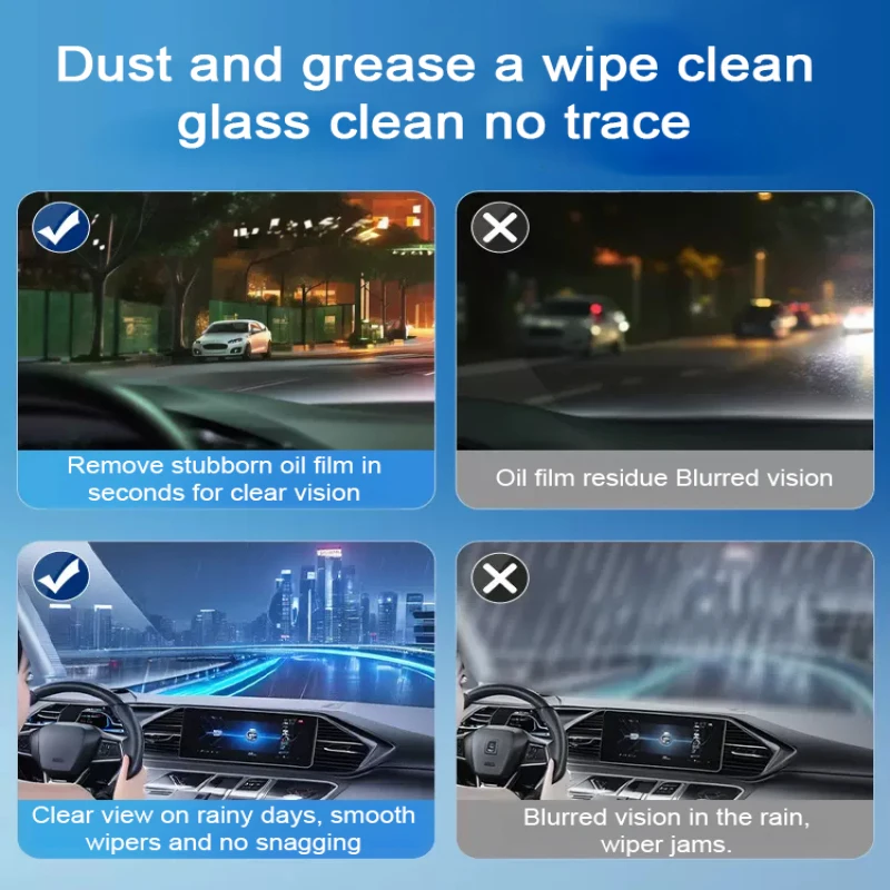 Wipes Car Accessories Glass Oil Film Removing Wet Car Wipes One Wipe Wipes Packaged Soft Stain Removal Quick Streak Free Wipes