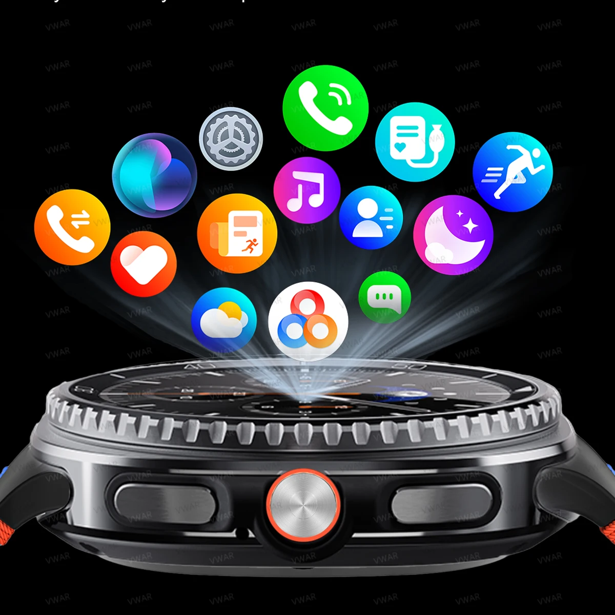 Smartwatch 8 Classic 47mm Ekran AMOLED 1.43 cala IP68 Wodoodporny Smartwatch Sportowy Monitor Tętna SpO2 Prawdziwy Czujnik Zdrowia