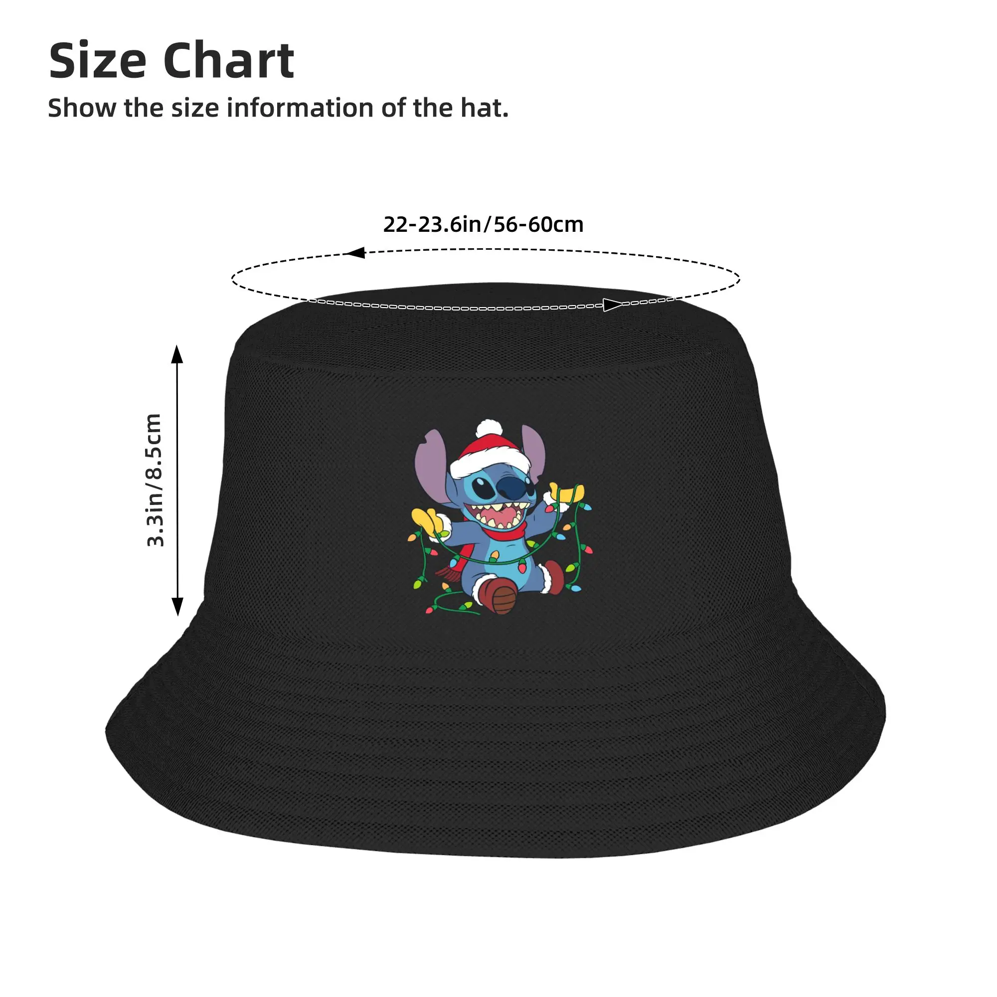 غرزة عيد الميلاد قبعة بحافة للجنسين الصيف ليلو غرزة قبعة الشمس الهيب هوب طوي للرياضة في الهواء الطلق قبعات الصيد دروبشيبينغ #4