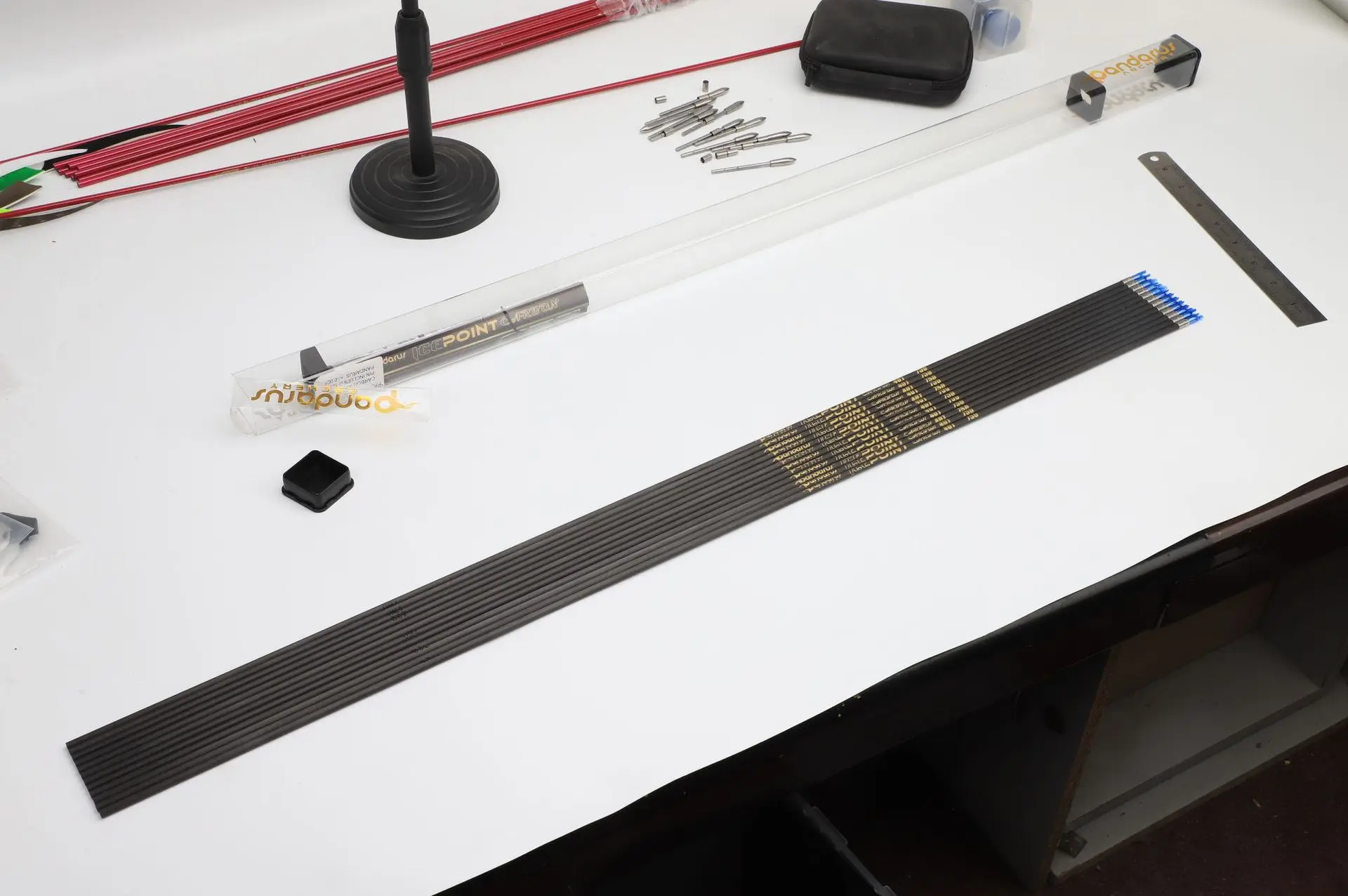 6/12 قطعة Pandarus Icepoint 40-Ton الكربون السهم رمح Spine350/1000 ID3.2mm للمنافسة الرماية