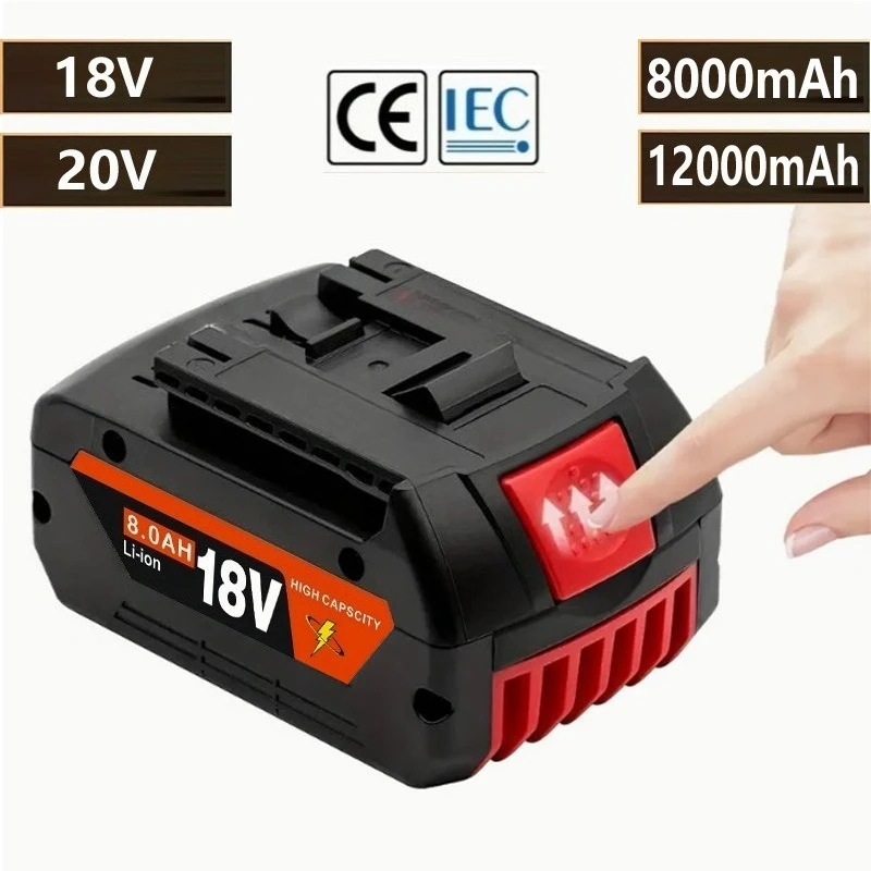 

BAT609 20V 8000mAh Lithium-Ion Replacement Battery for Bosch Power Tools Compatible with Bosch BAT609, BAT610G, BAT618G, BAT619