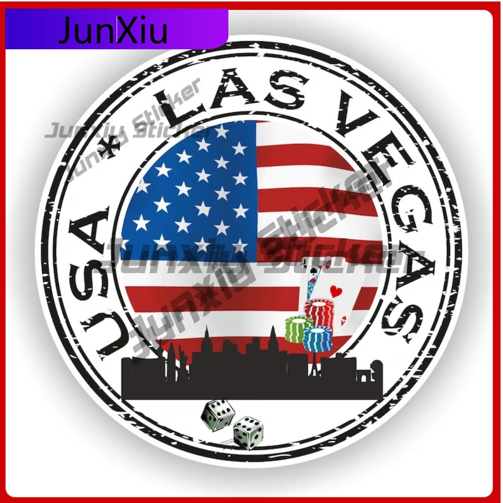 

Usa Las Vegas United States Seal Sticker Round Featuring Coat Of Arms Flag Decoration Surface Protection Waterproof