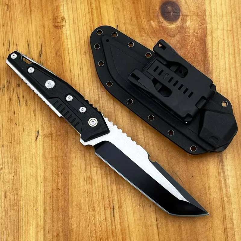 

Высококачественный тяжелый нож Full-tang Tanto с лезвием, тактические охотничьи ножи для уличной боевой самообороны, инструменты для кемпинга EDC