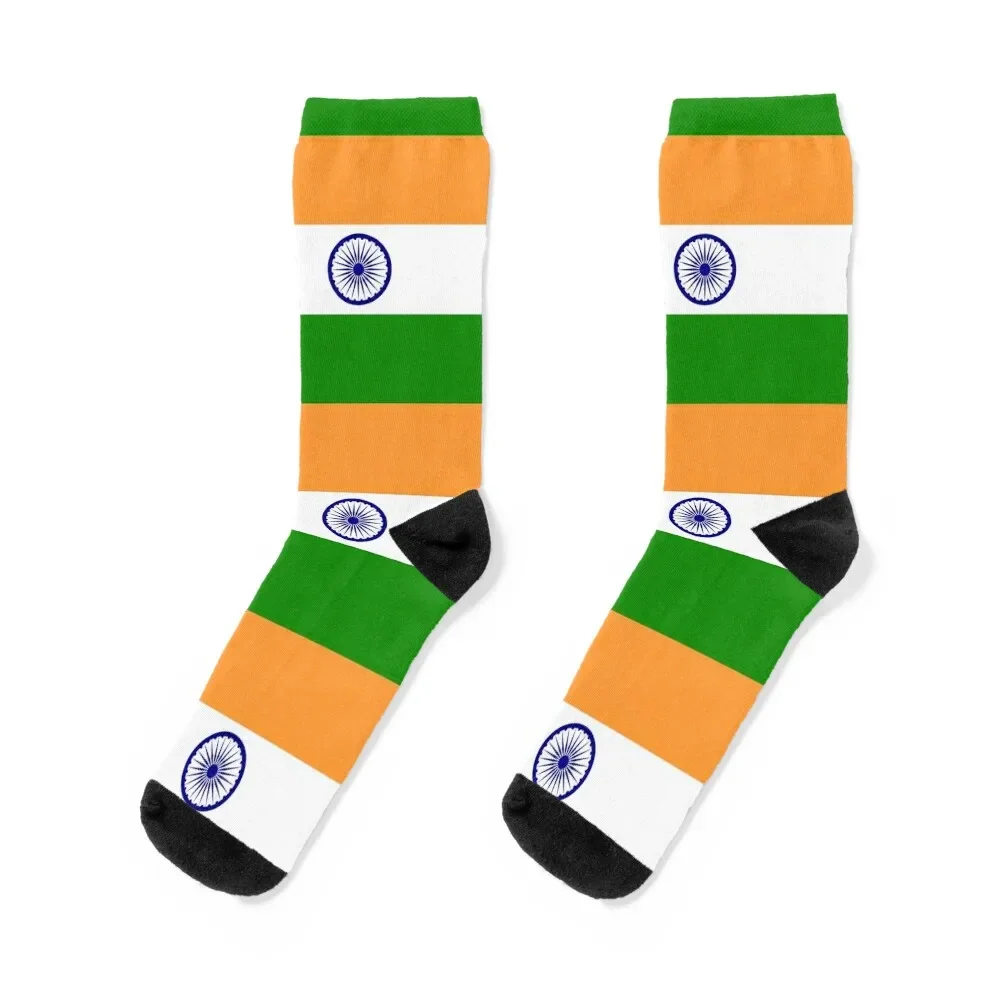 India Indian Flag Socks cute funny gift crazy Christmas Men's Socks Women's