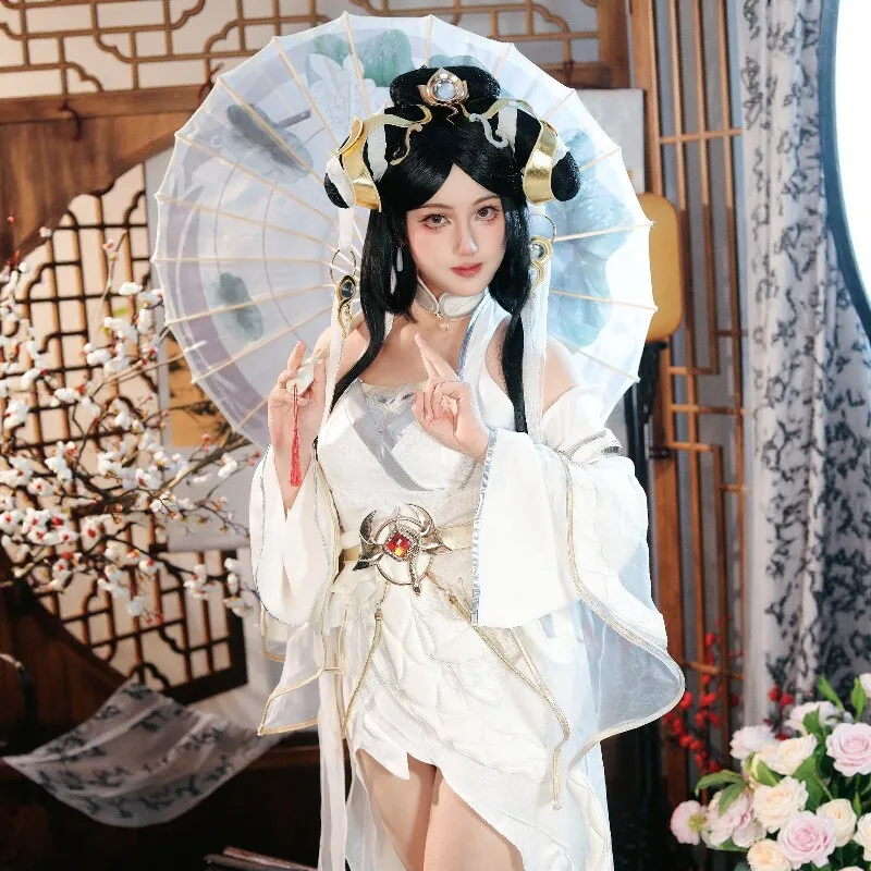 Da Qiao White Snake Cosplay Costume Honor of Kings Game Theme Comic Animation Carnival Performance Suit for Men And Women