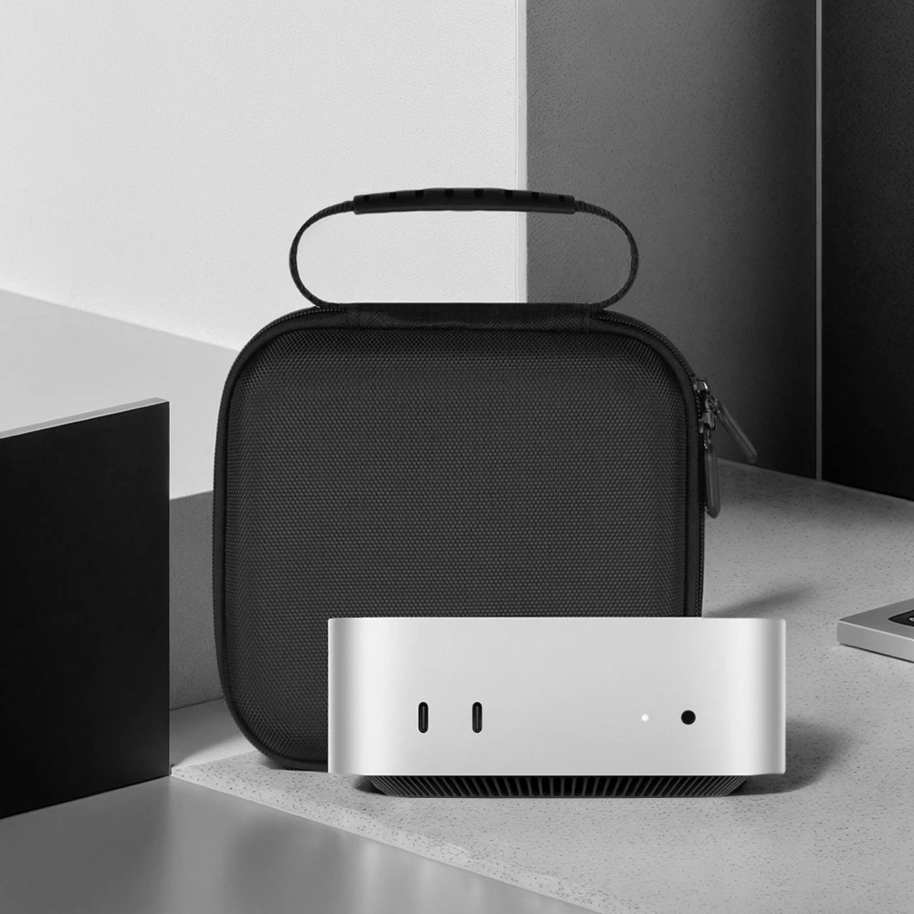 Étui de transport rigide, étui de protection antichoc, étui Portable anti-rayures avec poche en filet pour puce Apple 2024 Mini M4/M4 Pro