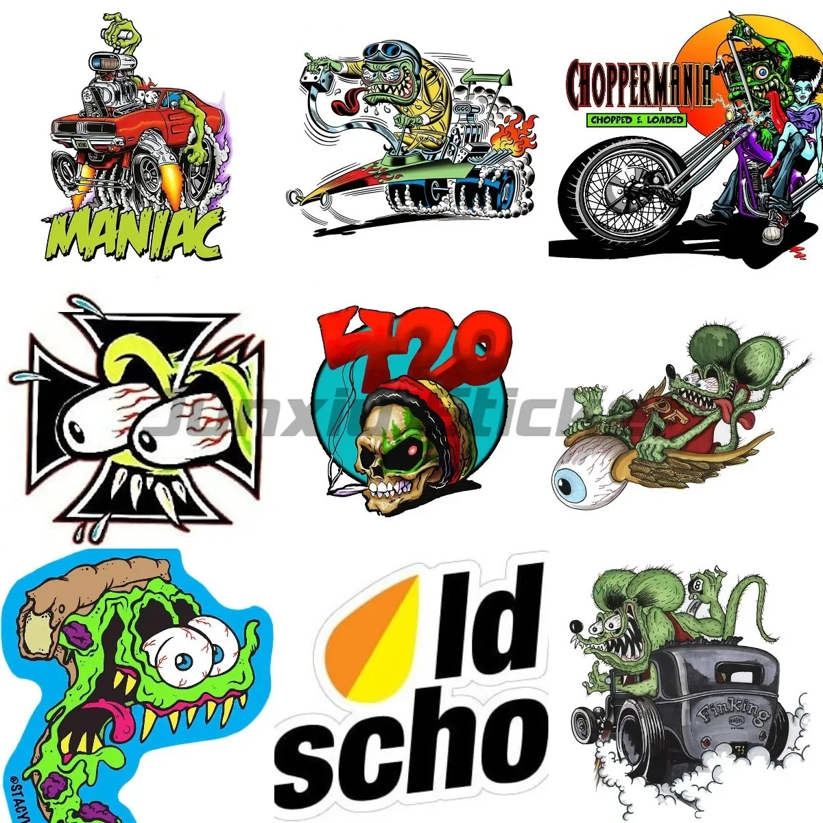 

Rat Fink Vinyl Car Stickers Cartoon Decal Funny Cover Scratches Decoration Stickers for Cars Window Bumper Trunk Car Accessories