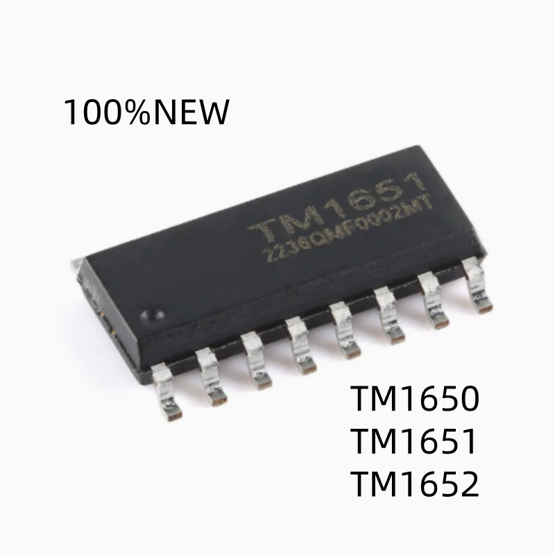 (50Pcs) 100% New Tm1650 Tm1651 Tm1652 Sop-16 Led Driver Control Chip Ic with Keyboard Scanning Interface