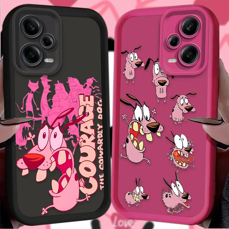 Anime Courages Cowardly Dog Case for Xiaomi Redmi Note 12 11 13 Pro Plus 4G 5G 10S 11S 9S 12S 10 9 Redmi 12C 14C 13C A3 12 Cover