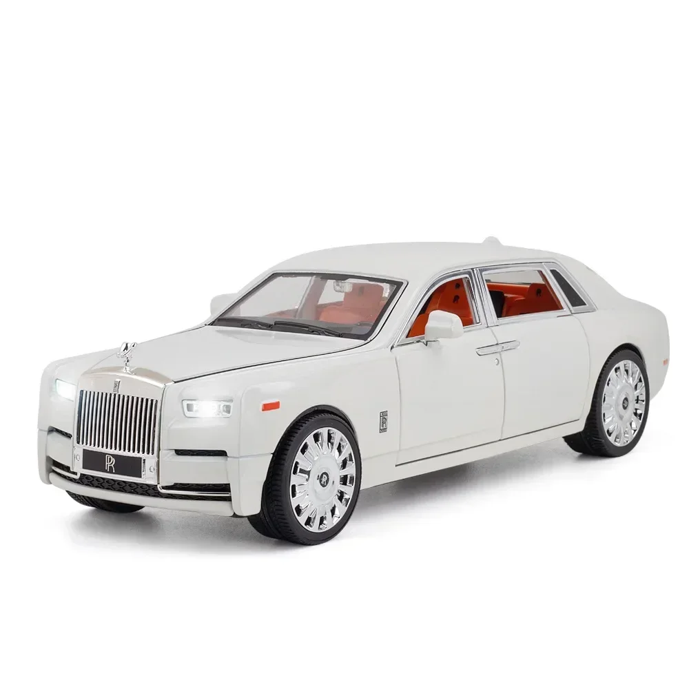 1:20 Rolls Royce Phantom Modellauto aus Druckguss-Metalllegierung, zurückziehbar, Sound, Licht, Auto, Kinder, Geschenkkollektion A447