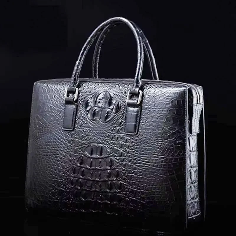 

ourui new style bag man briefcase black Men handbag men crocodile bag
