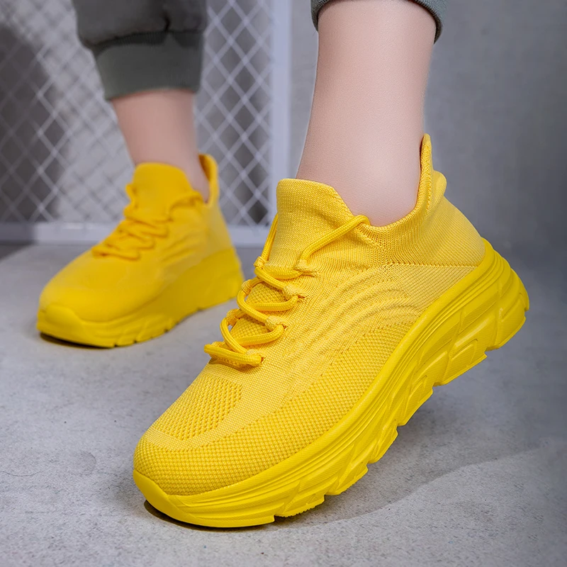 للجنسين الصيف جورب أحذية الرجال البرتقال أحذية رياضية مريح منصة الرجال حذاء رياضة كاجوال متماسكة تنفس احذية الجري النساء حذاء رياضي