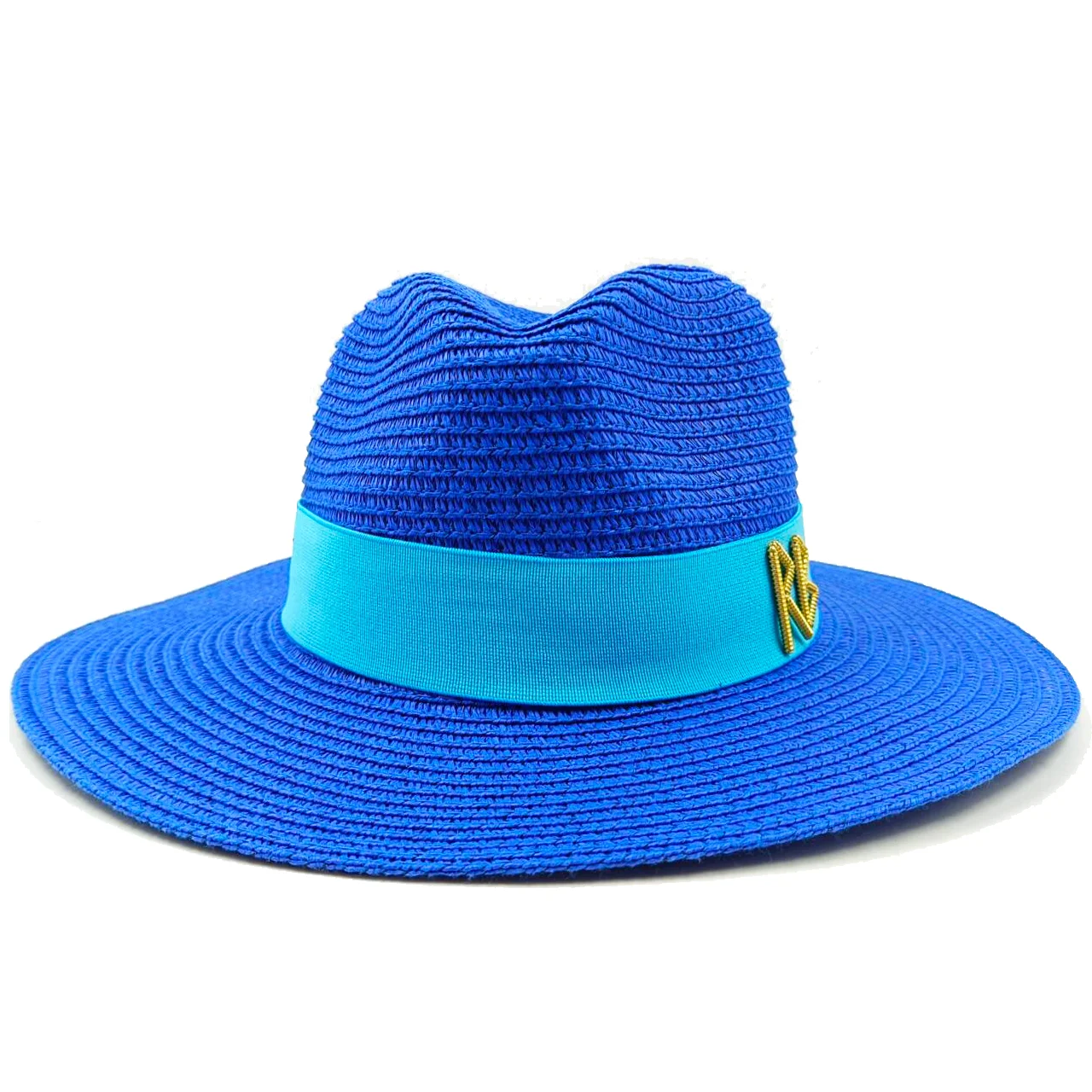 Sombrero de paja de Jazz ajustable para hombre y mujer, accesorios de correas elásticas, personalizado, para el sol y la playa, novedad de verano