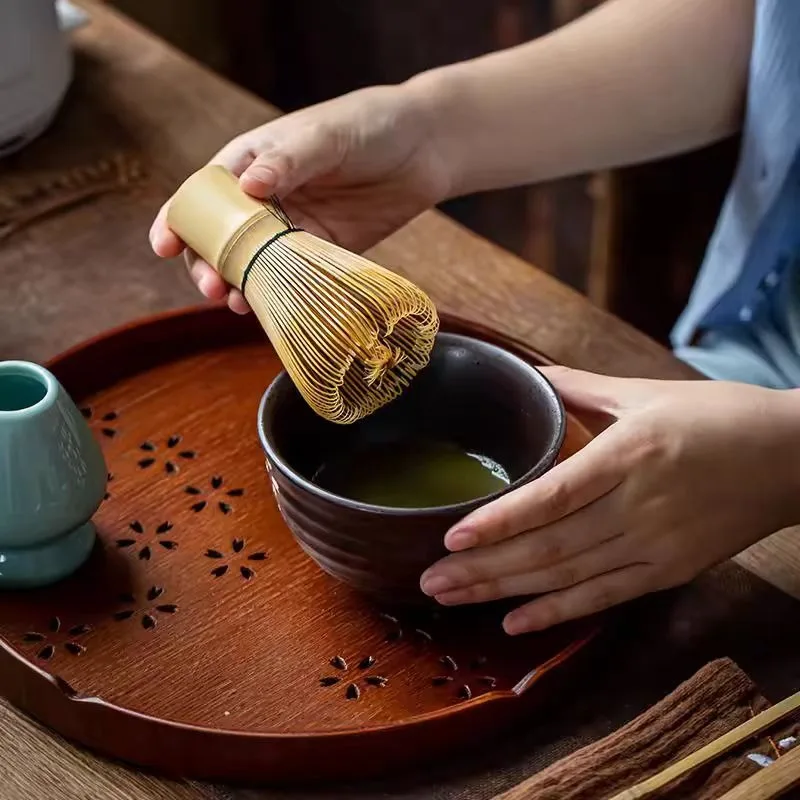 Matcha Green Tea Brushes Whisk, Natural Bamboo Teaware, Chasen Serving Powder Brush, Ferramenta para Cerimônia, Beber chá