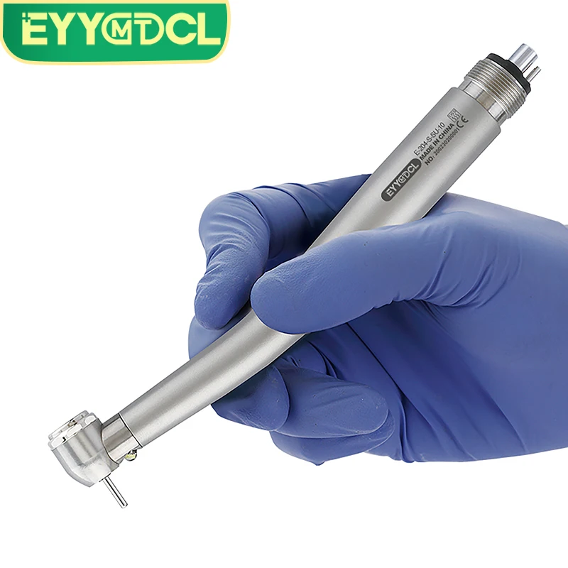 EYY Dental High Speed Handpiece LED E-generator B2 M4 Holes Push Button Ceramic Bearing Stainless Steel Dentist Tips Air Turbine