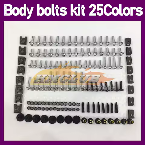 268PS Body Bolt Screw Nuts For HONDA CBR1100XX Blackbird CBR1100 CBR 1000 XX 02 03 04 2005 2006 07 Fairing Bolts Full Screws Kit