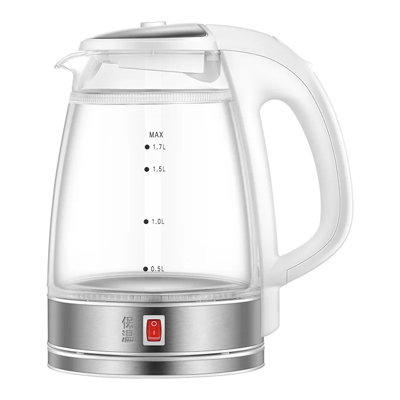 Electric kettle Household borosilicate glass kettle Boiling water teapot Large capacity 1.7L Electric kettle Automatic power off