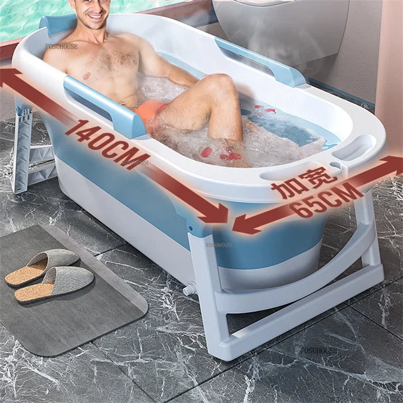 Verdickte faltbare Badewannen aus Kunststoff für Erwachsene, minimalistische Ganzkörper-Badewanne für Erwachsene, Badezimmerzubehör, tragbare Eisbadewanne für Erwachsene