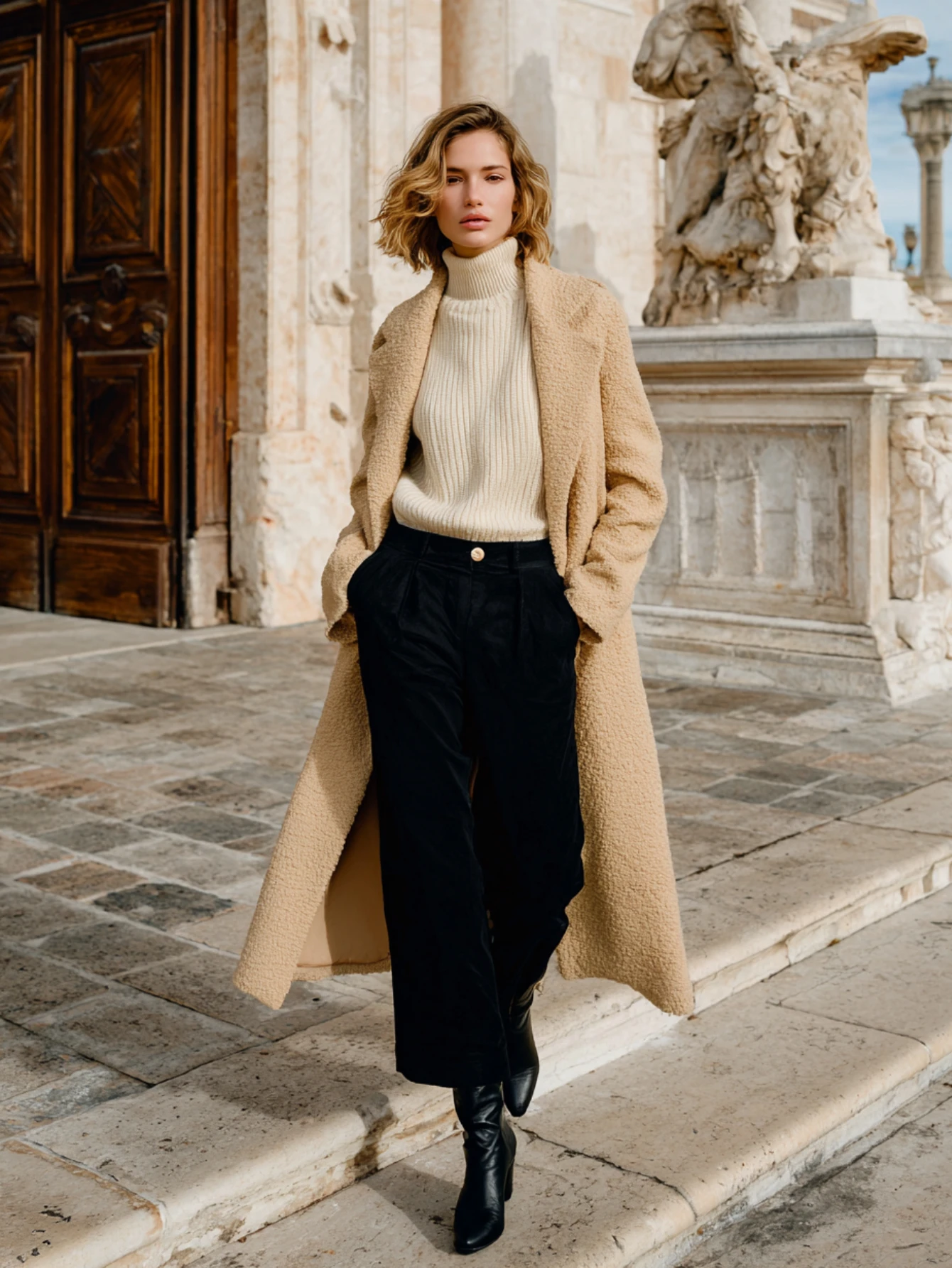 

Mia Muse Boutique Autumn Trench Coat 2025 Women's Decent Plain Long Sleeve Shawl Collar Basics Long Trench Coat