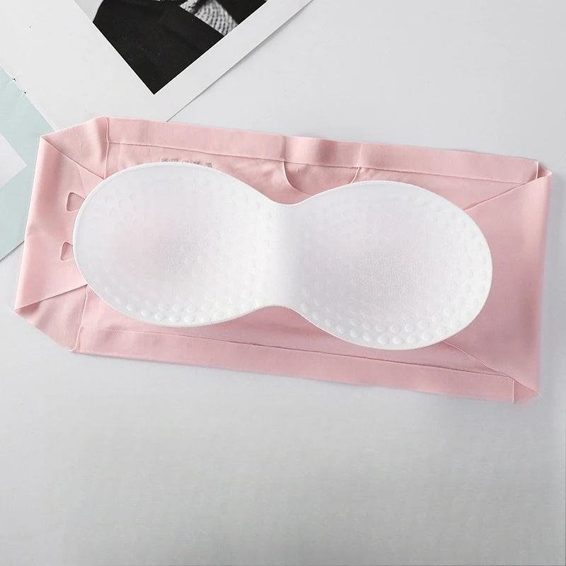 New One Piece Seamless Tube Top Women Invisible Bra Strapless Bandeau Breathable Non-Slip Chest Underwear