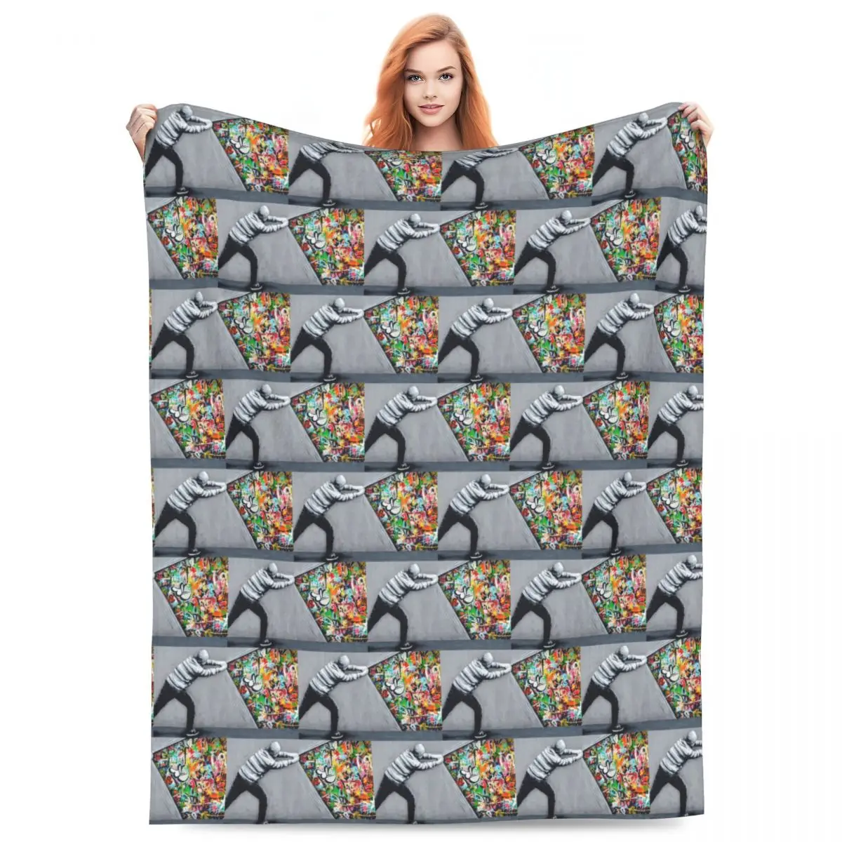 

Бэнкси раскрывающее граффити дерево художественное одеяло мягкое теплое фланелевое одеяло для кровати гостиная пикник путешествия домашний диван