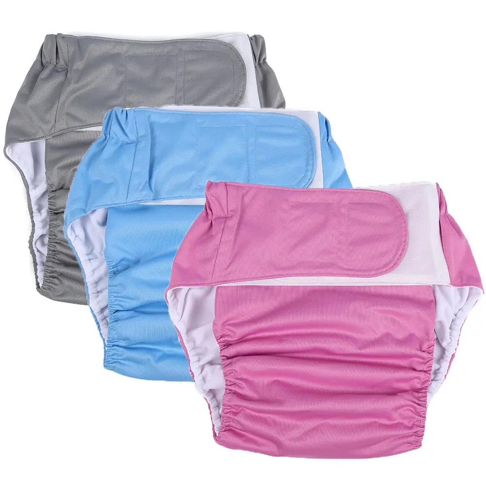 Reusable Adult Diapers, Large Size, Washable Cloth Diaper for Patients, Elderly Men and Women, Incontinence Pants, 1 Pc