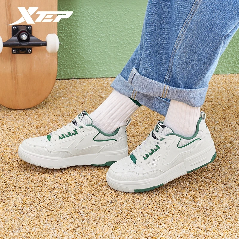 Xtep Daybreak Skateboarding Shoes For Women 2024 Spring Wear-Resistant Skate Shoes Durability  Sneakers 976118310052