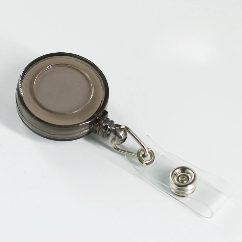 5pcs/bag Retractable Badge Reels Exhibition ID Name Tag Card Clips Badge Holder Reels Key Ring Anti-Lost Clips Office Supplies