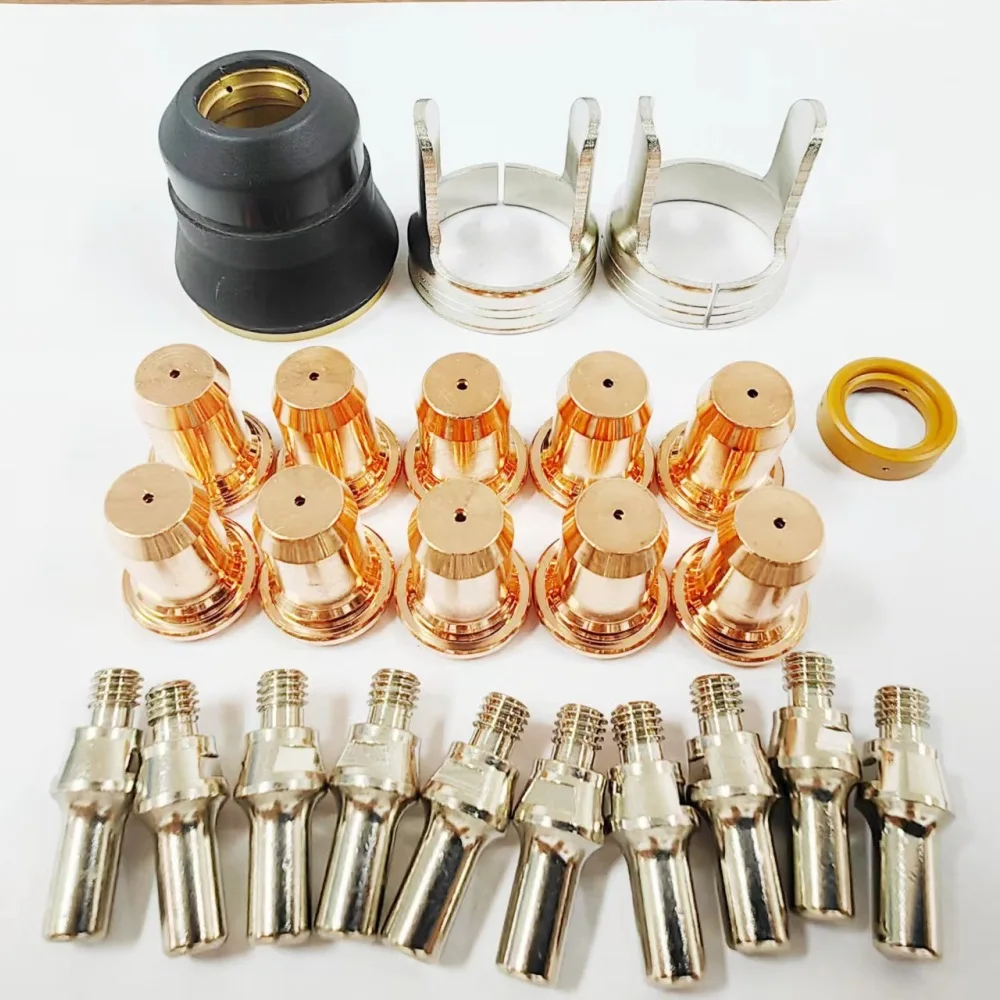 Industrial Grade Plasma Cutter Consumable Set PT60 Electrode Nozzle Shield Stand Off Metal Processing Welding Tool Spare Part