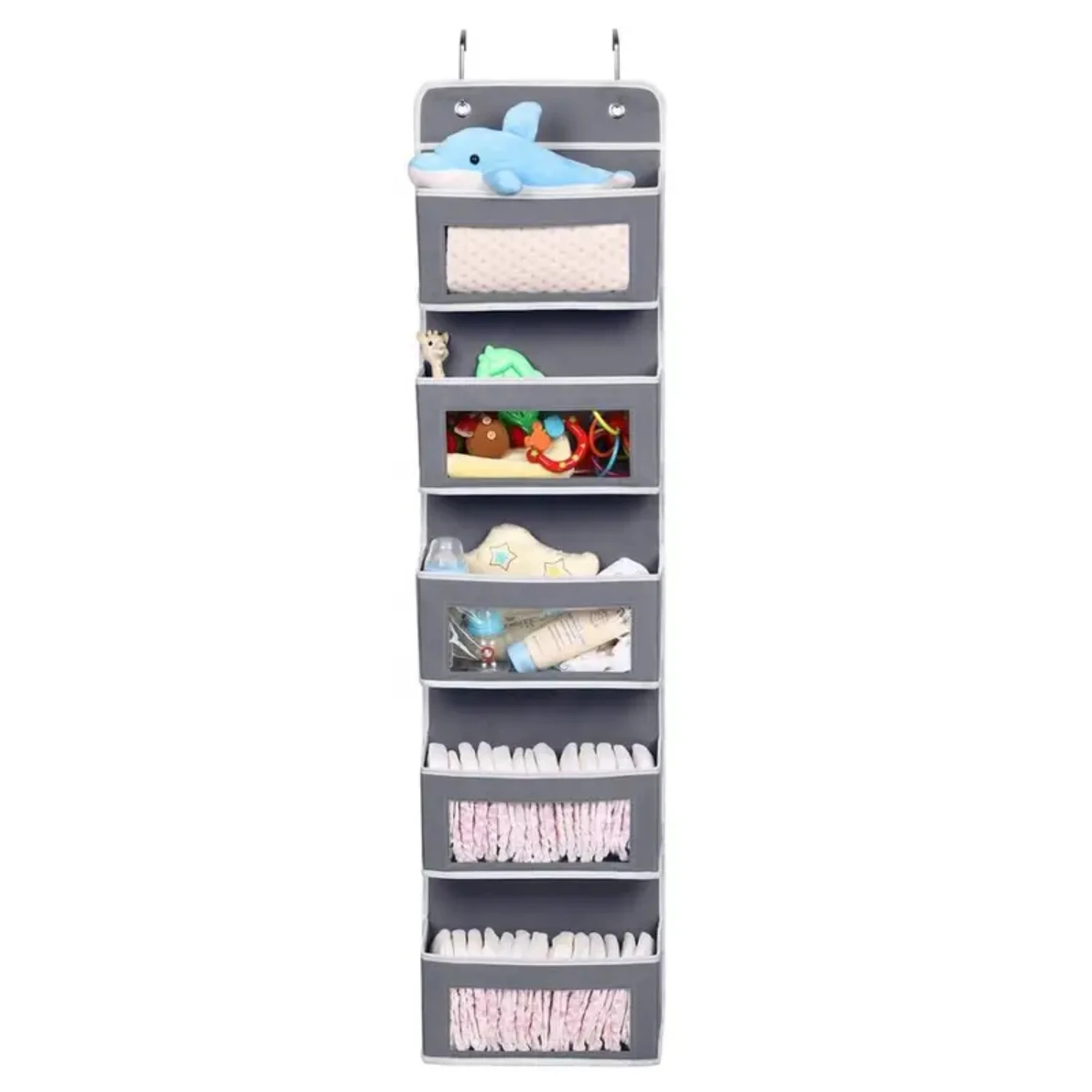 High-Quality and Durable Hanging Storage Bag for Wardrobe Door - Versatile Organizer for Baby Diapers, Clothing, Pants, and Toys