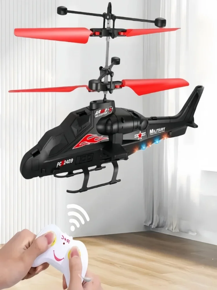 Jouet hélicoptère télécommandé magique contrôlé à la main 360 ° Mini drone UFO rotatif avec lumières LED, cadeau d'anniversaire interactif amusant