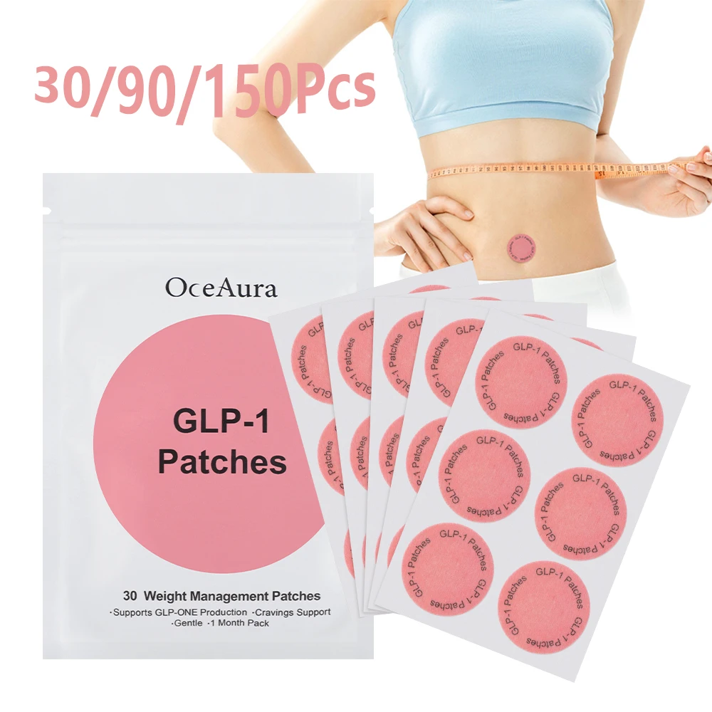 Parches adelgazantes GLP-1 para pérdida de peso, reafirmante de la piel para mujeres, quemaduras de grasa, almohadilla suaviza para hacer cintura, parches de belleza y salud Abdominal