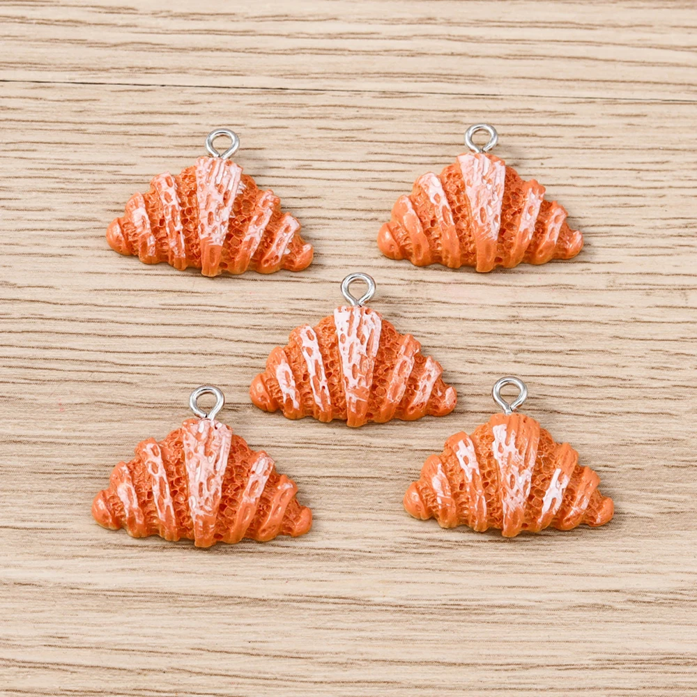 10 Stück niedliche Lebensmittel-Anhänger aus Harz, Frühstücks-Brot-Anhänger für die Schmuckherstellung, Halsketten, Ohrringe, Armbänder, DIY-Bastelzubehör – Detail 14