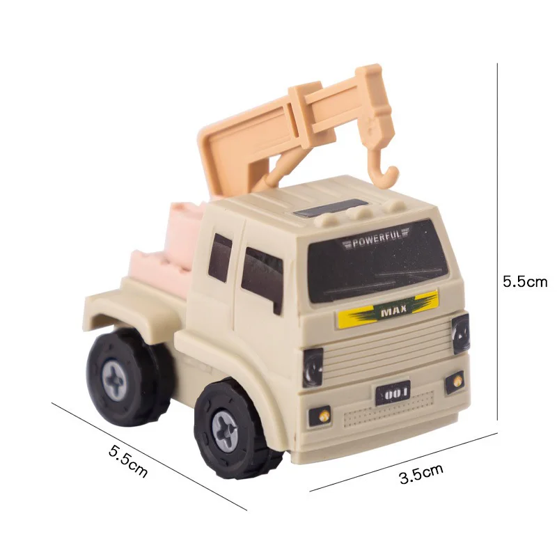 Engineering Car Military Vehicle Children\'S Educational Assembly Mini Car Deformation Diy Assembly Toy Dinosaur Toy Inertial Car